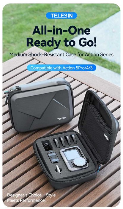 TELESIN Wodoodporna torba ochronna do kamery DJI Osmo Action 6 5 4 3