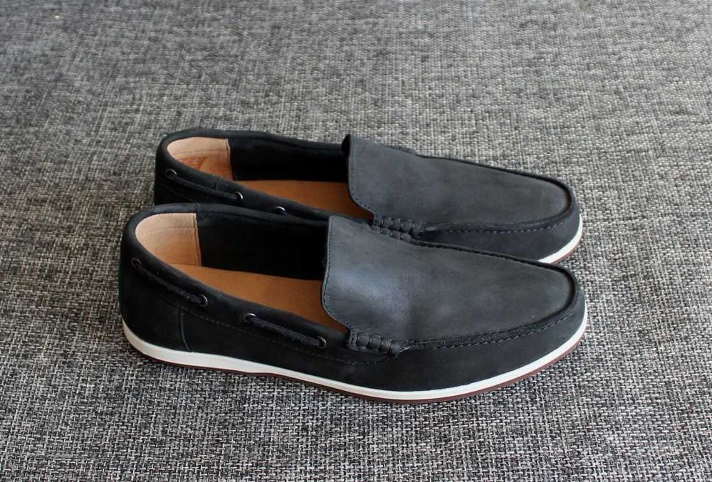 Мокасини лофери топсайдери Clarks Morven Sun Оригінал Нат шкіра нубук! 44.5р