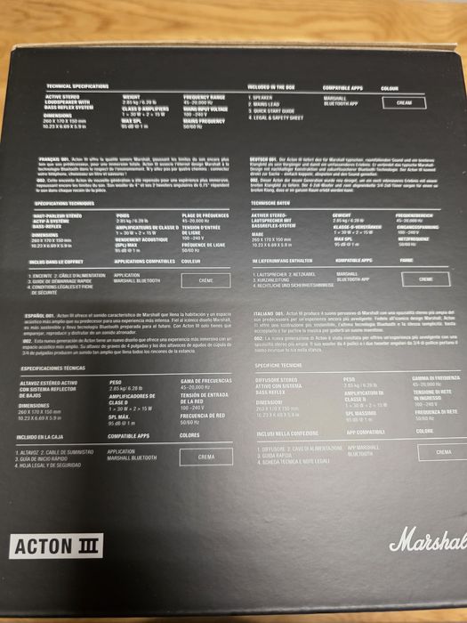 Marshall Acton 3 Cream