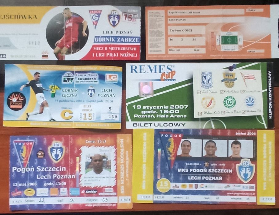 Lech Poznan Bilety dla kolekcjonera