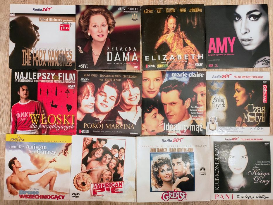 Filmy DVD zestaw nieoglądanych 12 filmów zagranicznych