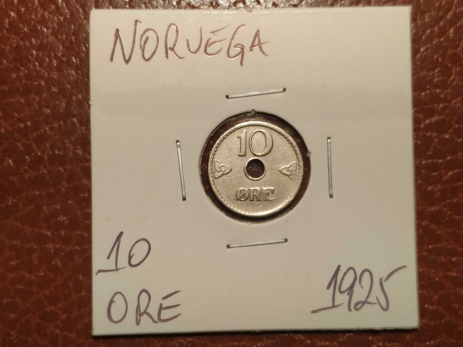 A81 moeda de 10 ore de 1925 - Noruega