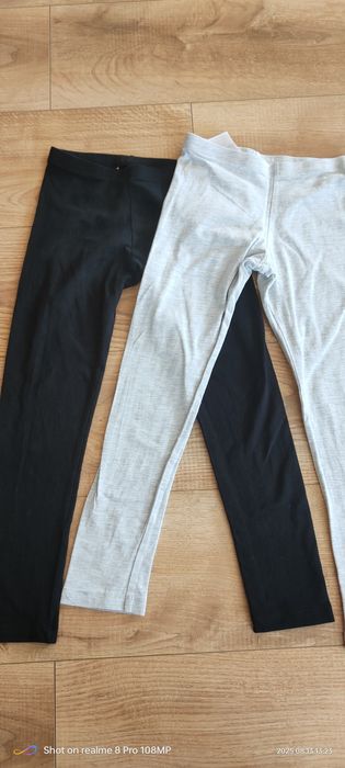 Leginsy kupili jak hm 122/128 czarne szare