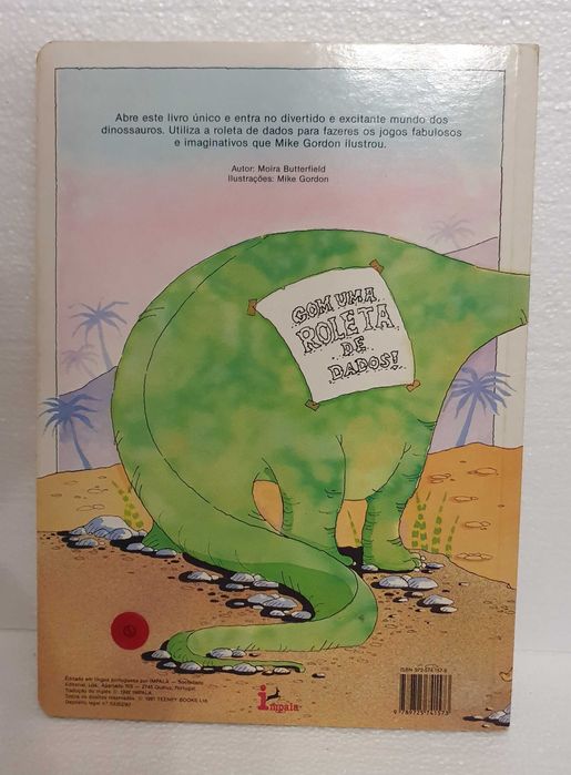 Jogos com Dinossauros, Livro com 7 Jogos - vintage - Impala - 1992