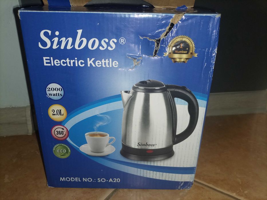 Nowy czajnik elektryczny Sinboss SO-A20 | 2L | 2000W | stal nierdzewna