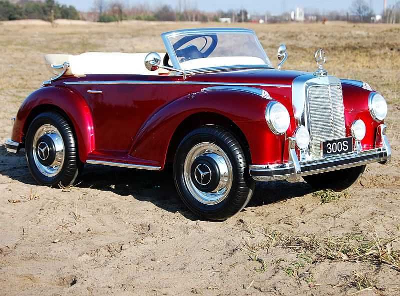 BAWIBUS.PL Auto samochód na akumulator Mercedes Benz 300S retro pojazd