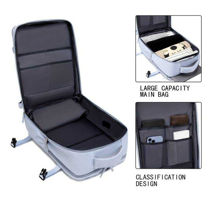 Mochila mala viagem computador portátil USB Impermeável Dia a dia NOVO