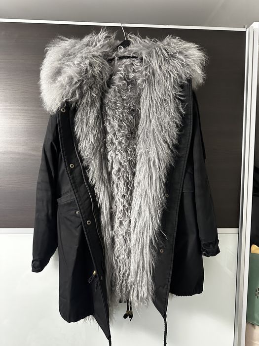 Куртка парка Лама, натуральне хутро