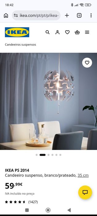 Candeeiro teto IKEA