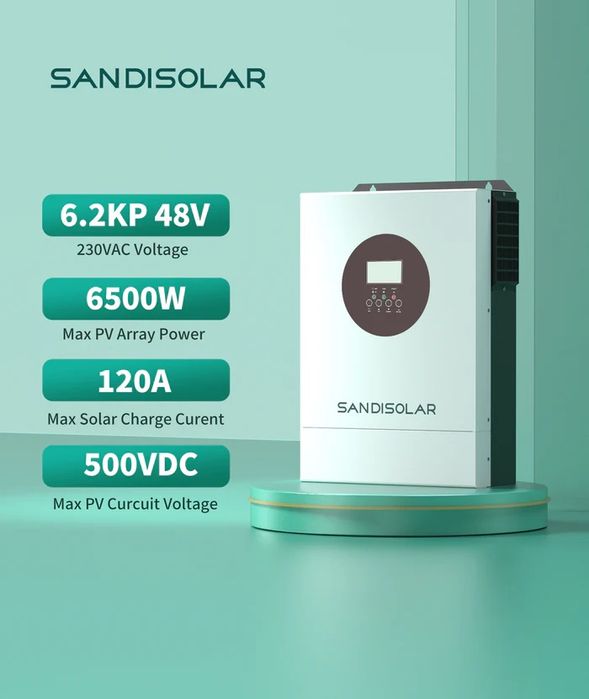 Гібридний інвертор Sandisolar 6.2kW 48V з WiFi