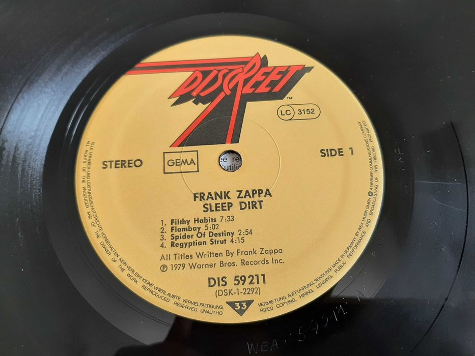 Frank Zappa - Sleep Dirt - Germany - Vinil LP