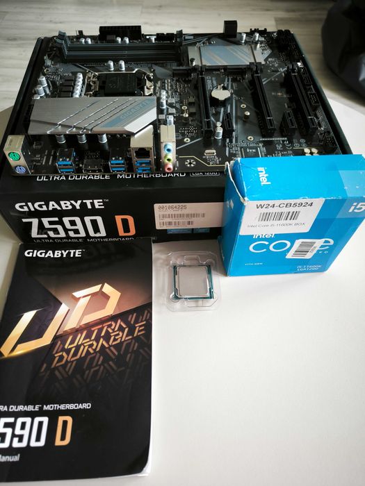 Płyta Główna Gigabyte z590 D + Procesor intel i5 11600k