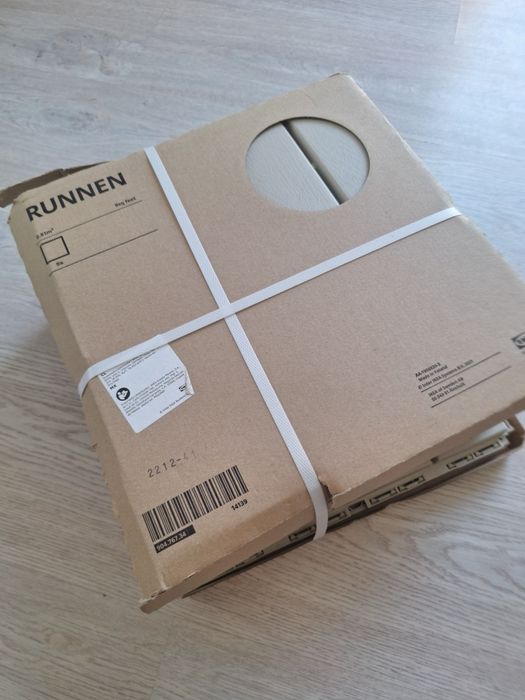 Ikea Runnen płytki podłogowe beżowe 9 szt.
