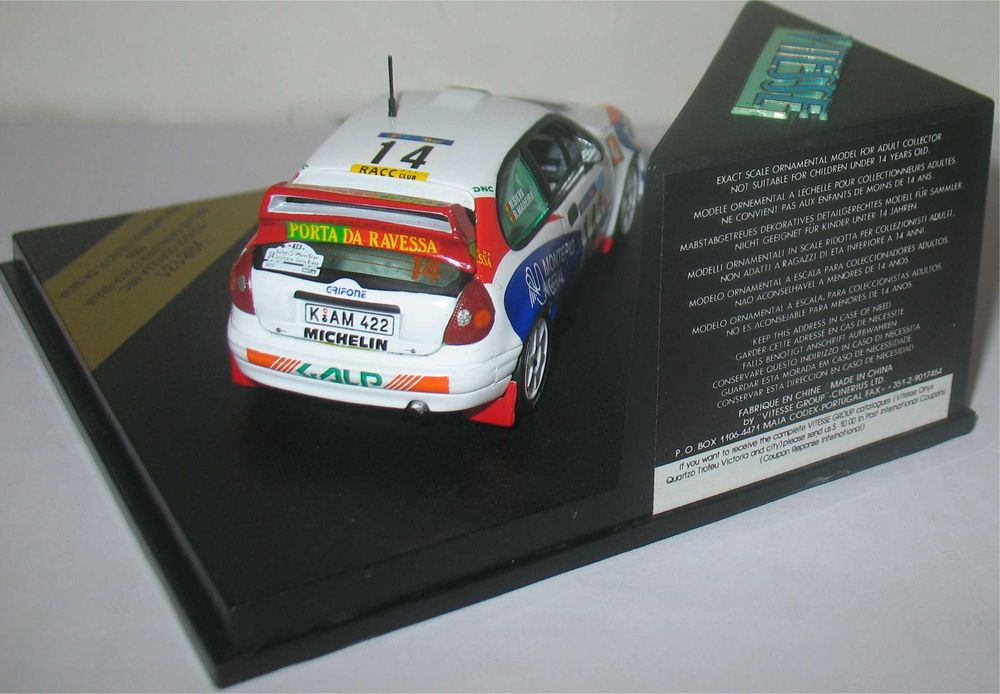 Vitesse - Toyota Corolla WRC -10º Rally da Catalunha 1998- Rui Madeira