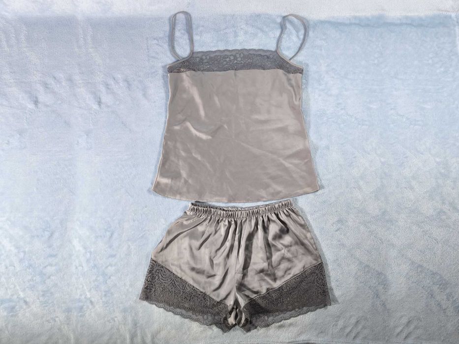 Пижама (майка + шорты) женская шелковая Martelle Lingerie 38 (M) Серая