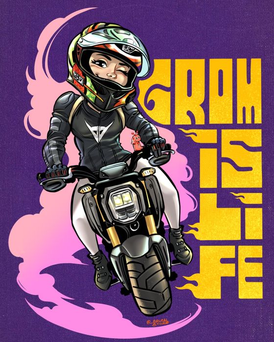 Caricatura Moto Arte Digital