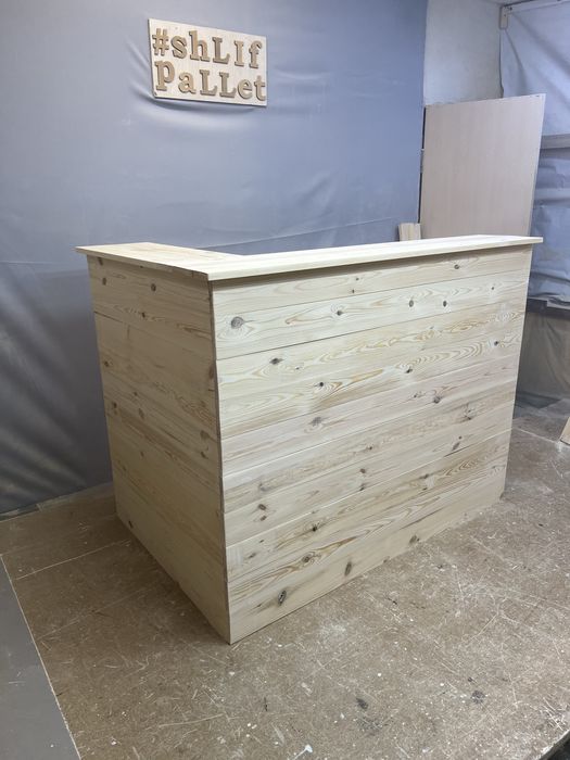 Барная стойка из дерева , поддонов , для кофейни