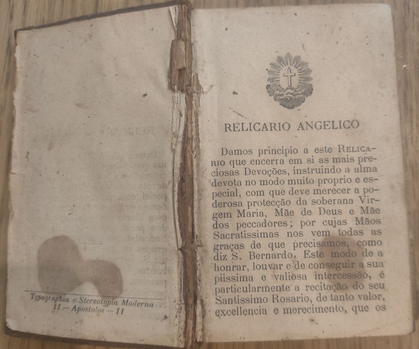 Livro Antigo "Relicário Angélico" – Edição de 1896 – Lisboa