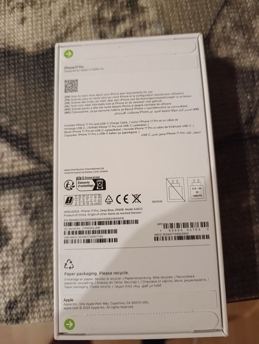 Vendo iPhone 17 pro novo