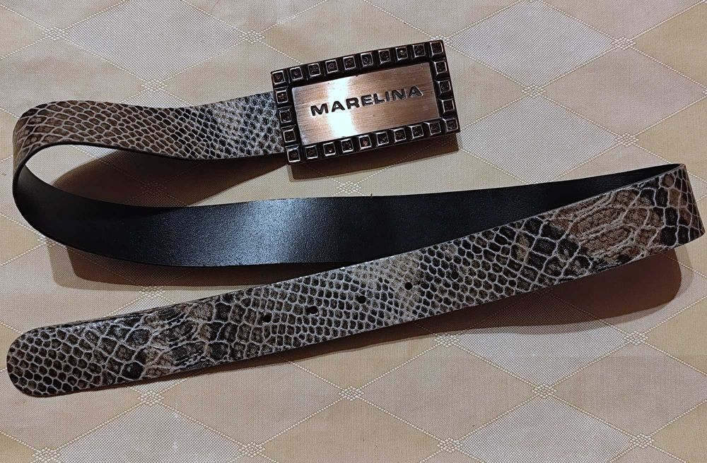Жіночий ремінь Marelina з яскравим анімалістичним принтом