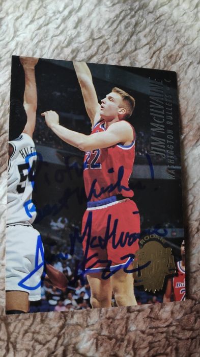 Fleer Jim McIlvaine karta z autografem