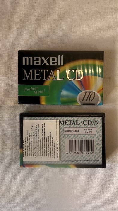 Cassetes áudio METAL Maxell (Type IV) – Topo de gama