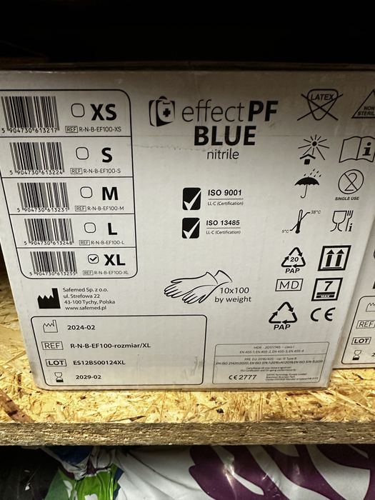 sprzedam rękawiczki nitrylowe 40kartonow po 100szt rozmiar xl