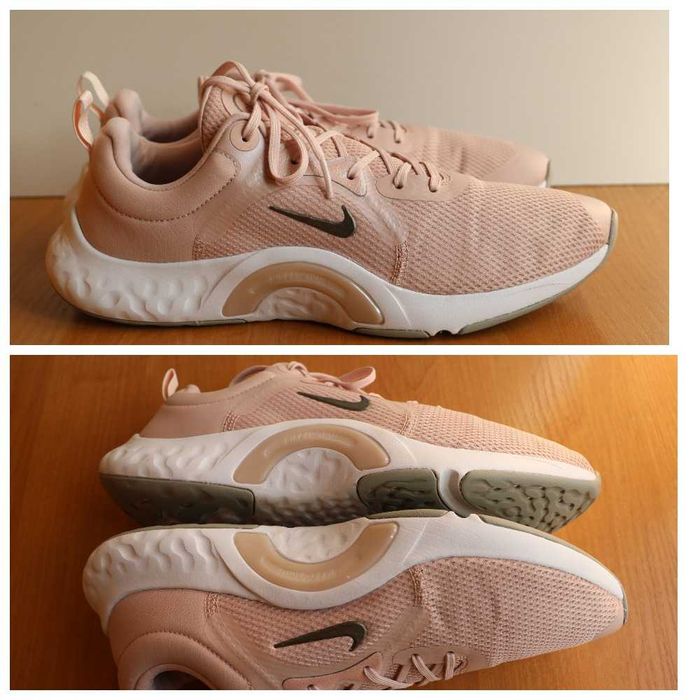 Кросівки жіночі бежеві Nike Renew run comfort footbed, р. 41-41,5