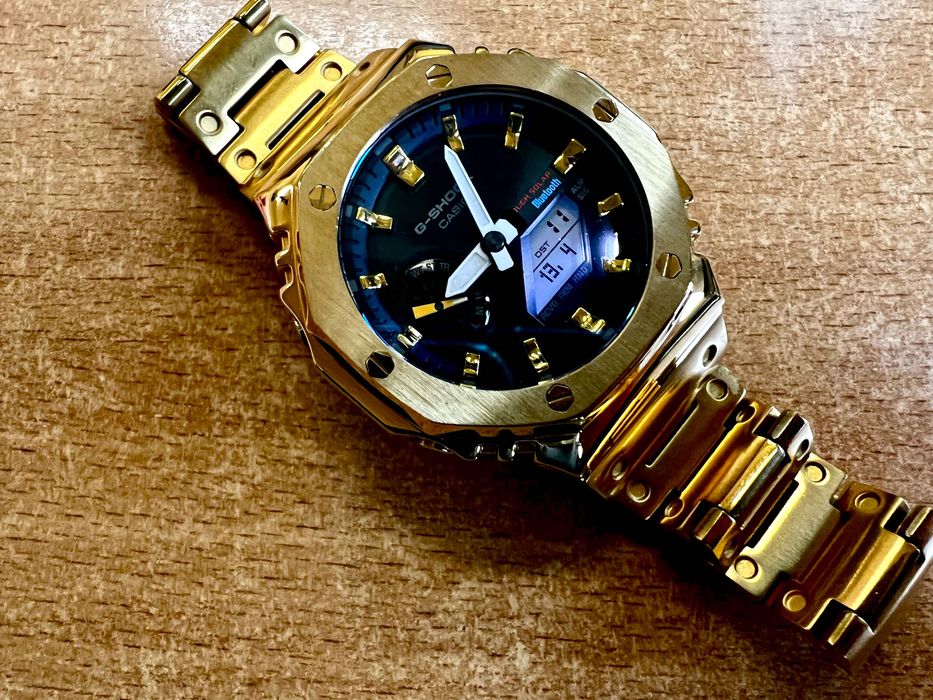 Casio G-Shock GA-B2100 Custom Gold Szafir Solar Bluetooth