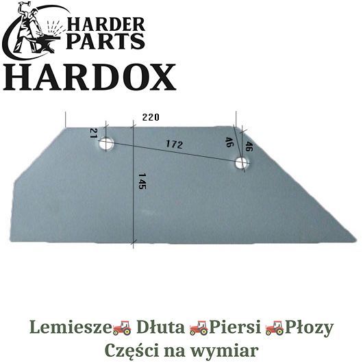 Lemiesz 12 Skjold HARDOX 90060.00 części do pługa 2X lepsze niż Borowe
