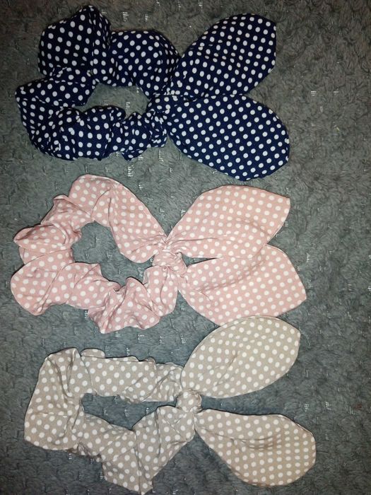 Gumki gumka do włosów komplet 3 sztuki zestaw scrunchie