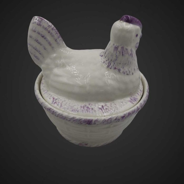Ceramiczna figurka kury z pokrywką b5/102651