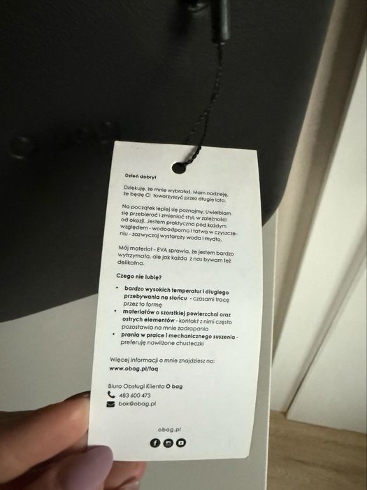 Body obag o bag mini nero czarne nowe