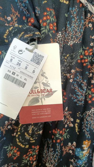 Zwiewne spodnium / kombinezon PULL&BEAR rozm. S, kwiecisty wzór, NOWE