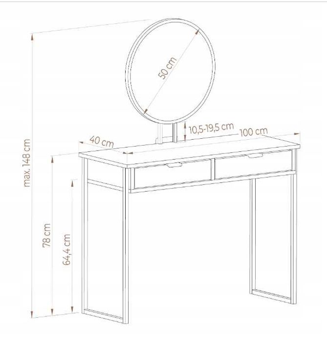 toaletka/biurko loft