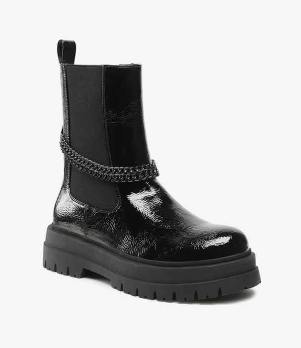 Botki, buty zimowe  lakierowane DeeZee  r.38 ok 25,3cm