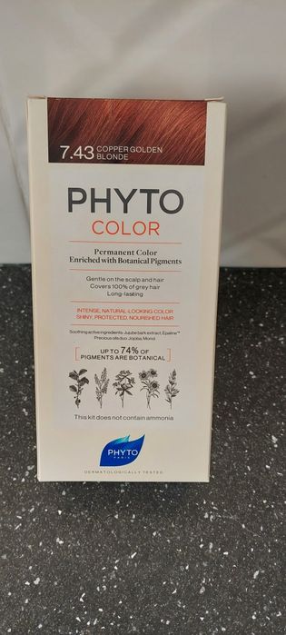Phyto Paris 7.43 miedziany złoty blond / bez amoniaku, bez silikonów