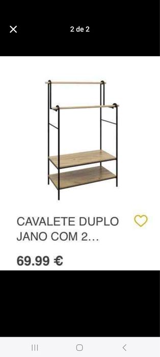 Charriot com 2 prateleiras