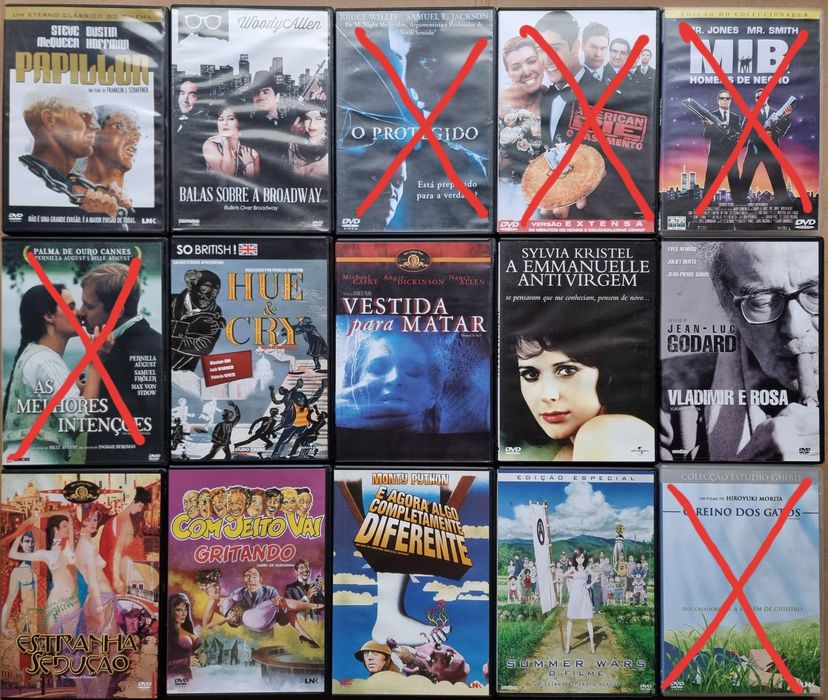 Filmes em DVD (Terror, clássicos, comédia, ..) (Lote 1 de 3)