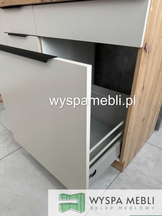 NOWA kuchnia 120x325 kaszmir artisan meble kuchenne narożne na wymiar