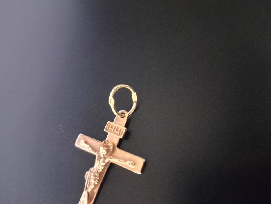 Золотий хрестик з розп'яттям , проба 585, 1,35гр