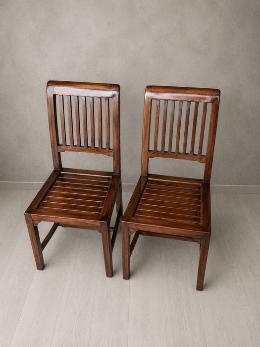 2 cadeira refeição quarto poltrona sofá oriental teca indiana rustica