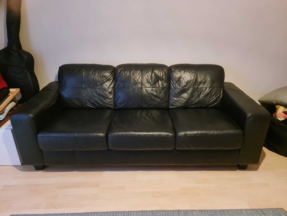 Sofa 3 lugares preto