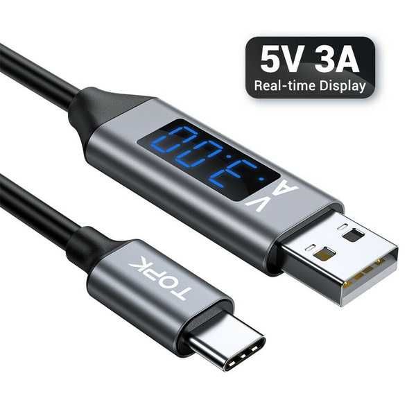 Cabo de carregamento rápido 5V 3A USB para Type-C