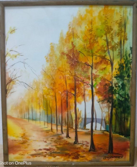 Картина " Осень." 2004 Горячий батик