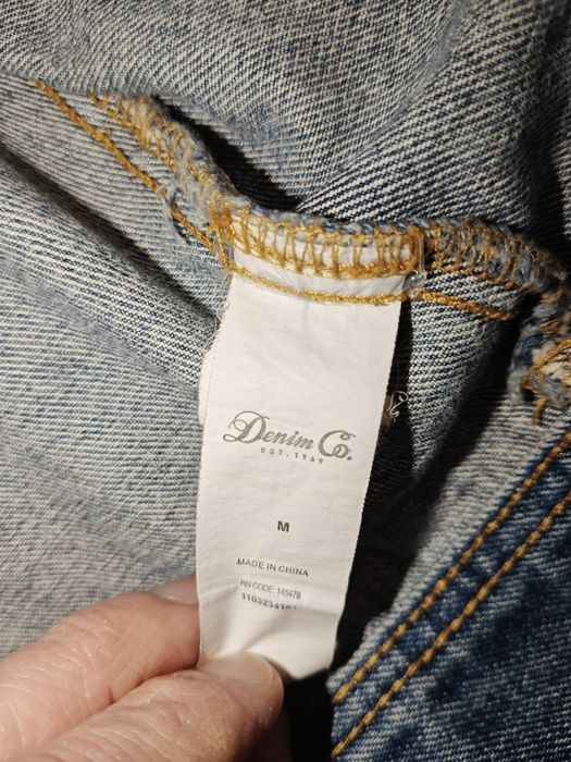 Kurtka kamizelka jeansowa z kapturem jacket Denim Co. Adidas Puma Nike