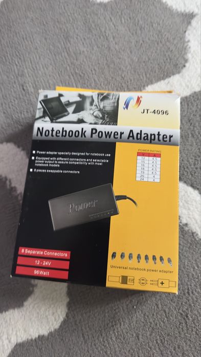 Zasilacz Adapter Notebook nowy 8 koncówek