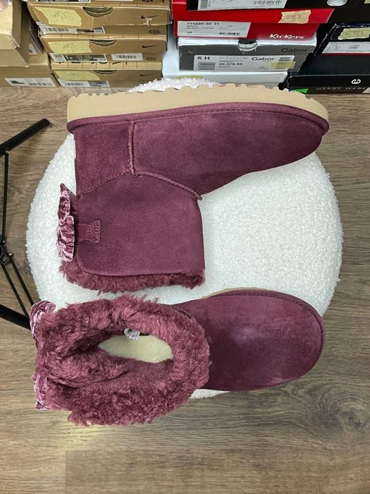 Уггі жіночі UGG Mini Bailey Bow Crushed Velvet  Оригінал!!!
