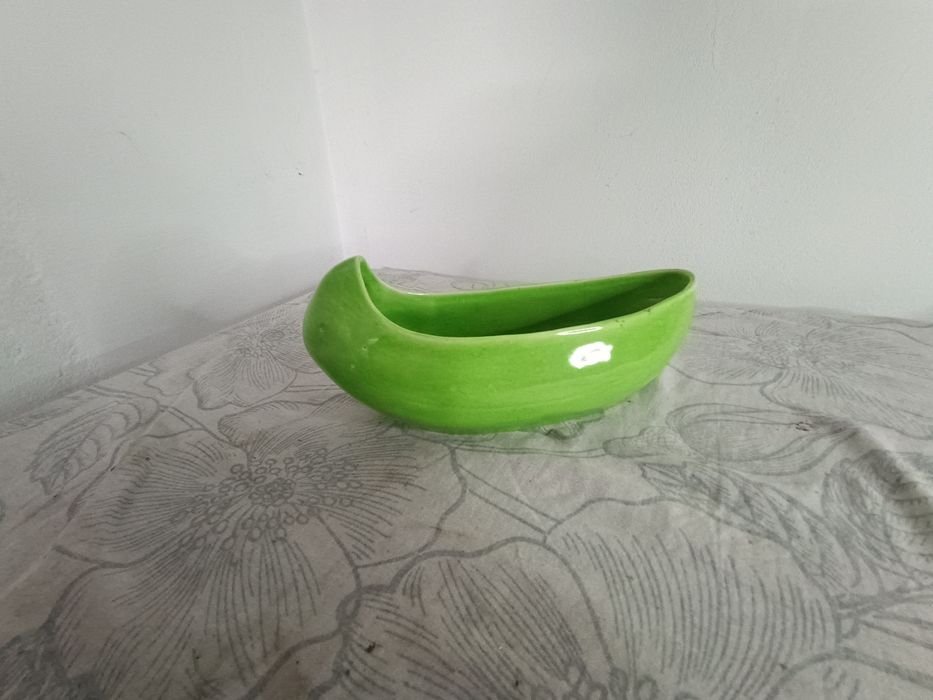 Zielona miseczka prl fajans Włocławek