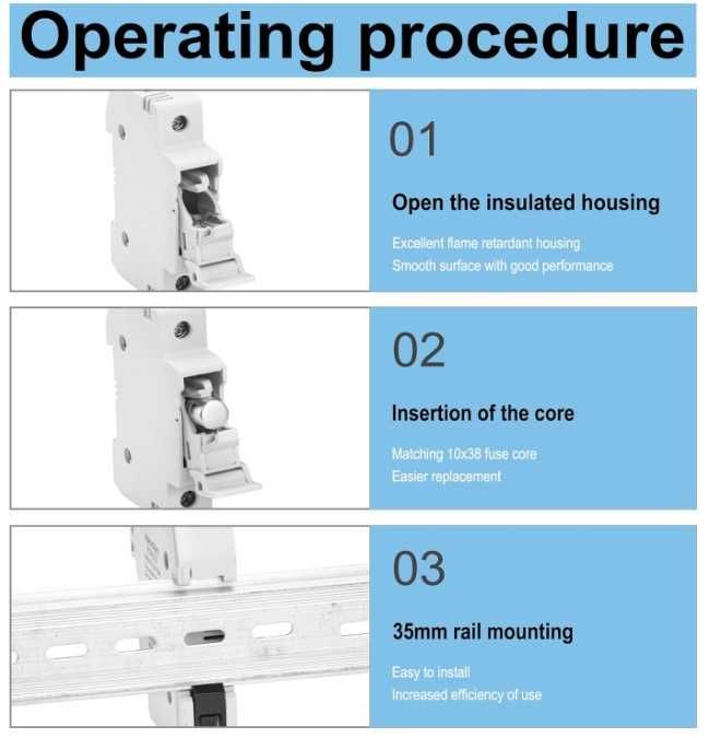 Ceramiczny bezpiecznik cylindryczny 4A 500V 10 sztuk Heschen